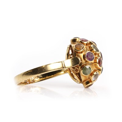 Lot 48 - A varicoloured gemstone 'Sputnik' ring