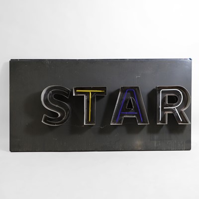 Lot 394 - A large neon 'STAR' sign