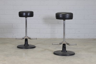 Lot 376 - A pair of 'No 1' bar stools