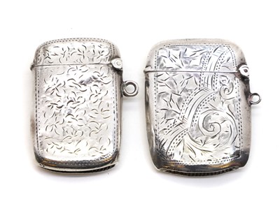 Lot 74 - Two silver vesta cases