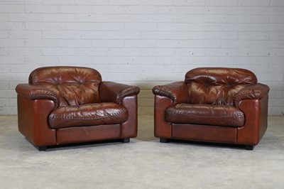 Lot 208 - A pair of Swiss De Sede 'DS101' reclining armchairs