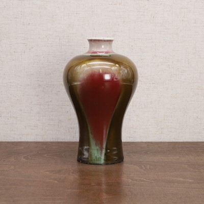 Lot 79 - A Chinese flambé-glazed meiping vase
