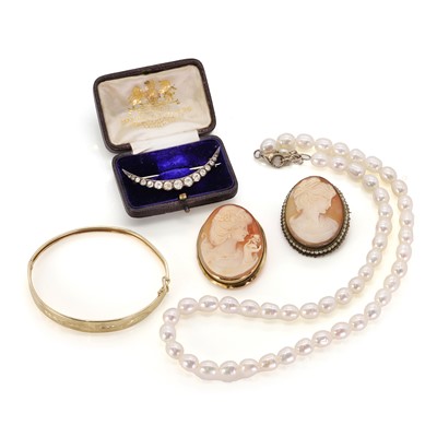 Lot 287 - A collection of gold, and silver jewellery