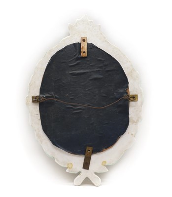Lot 214 - A Meissen style porcelain mirror