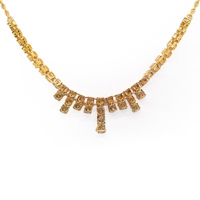 Lot 117 - A diamond fringe necklace