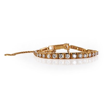 Lot 120 - A single row diamond bracelet