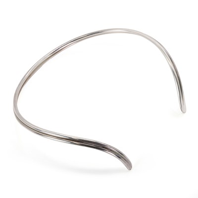 Lot 235 - A silver torque choker necklace, by Georg Jensen