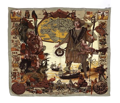 Lot 358 - An Hermes of Pairs silk scarf