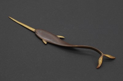 Lot 323 - An Art Deco novelty bronze letter opener