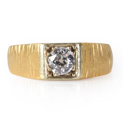 Lot 108 - An 18ct gold single stone diamond ring, c.1978