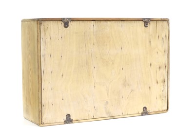 Lot 371 - A pine and glass spice cabinet