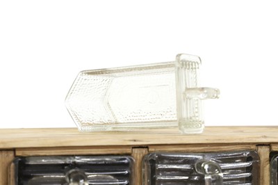 Lot 371 - A pine and glass spice cabinet