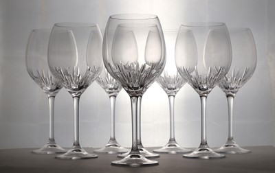 Lot 281 - A group of eight 'Duchesse' glass wine goblets