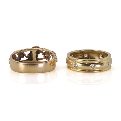 Lot 204 - Two gold band rings
