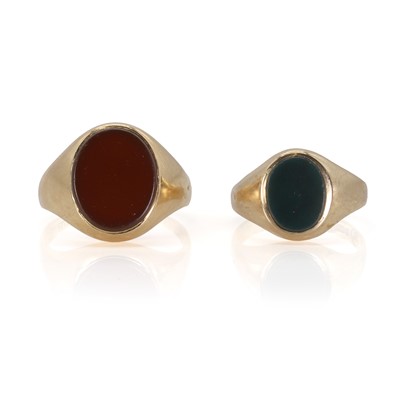 Lot 221 - Two gold signet rings