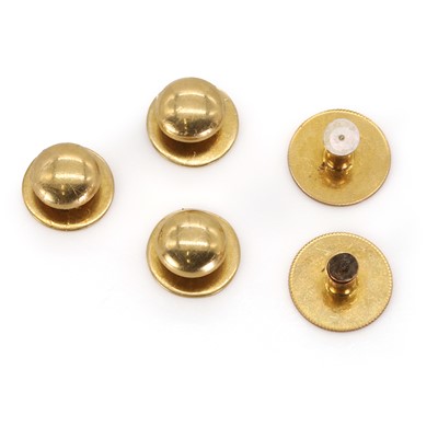 Lot 384 - A set of gold dress studs