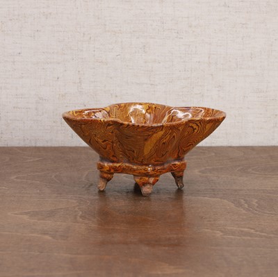 Lot 251 - A Chinese marbled clay bowl