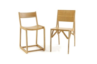 Lot 404 - A pair of plywood side chairs