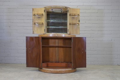 Lot 36 - An Art Deco walnut cocktail cabinet