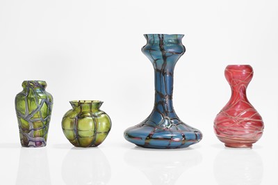 Lot 17 - An Austrian Pallme-König trailed glass vase