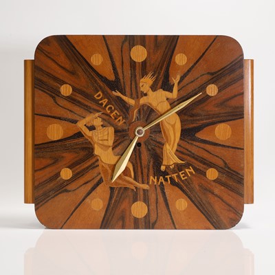 Lot 50 - A Scandinavian Art Deco Macassar ebony wall clock