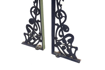 Lot 23 - A pair of cast and wrought-iron wall brackets