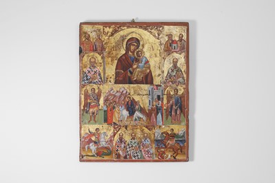 Lot 585 - A Cretan icon