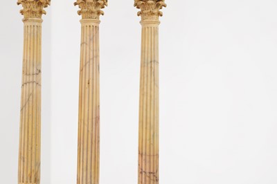 Lot 247 - A pair of large carved Siena marble grand tour models