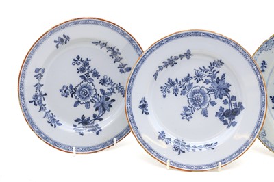 Lot 250 - A group of five English Delft pottery plates