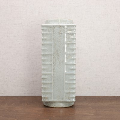 Lot 139 - A Chinese ge-type cong vase