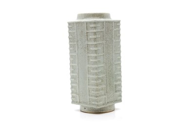 Lot 139 - A Chinese ge-type cong vase