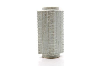 Lot 139 - A Chinese ge-type cong vase