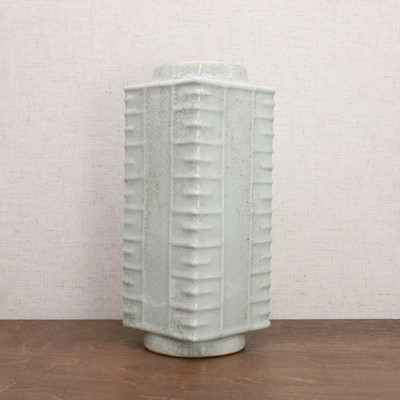 Lot 139 - A Chinese ge-type cong vase