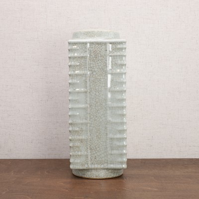 Lot 139 - A Chinese ge-type cong vase