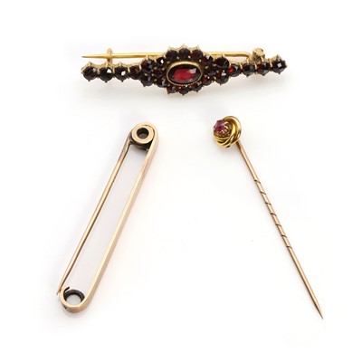 Lot 348 - A group of three Victorian and later brooches