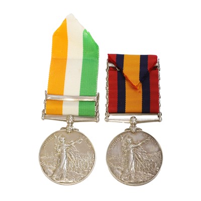 Lot 130 - A Queen's and King's South Africa medal