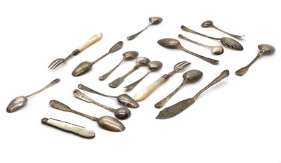 Lot 40 - A collection of silver flatware