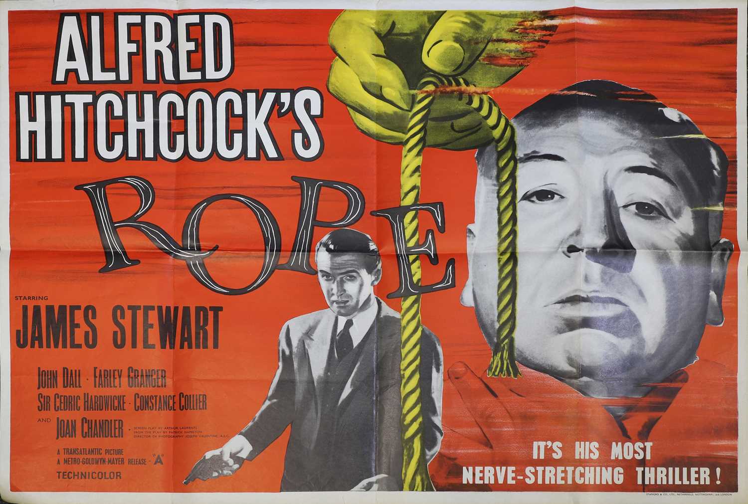 Lot 66 - A poster for 'Rope',