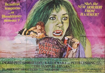 Lot 154 - A poster for 'The Vampire Lovers'