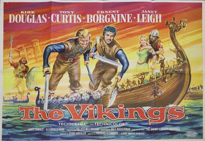 Lot 180 - A poster for 'The Vikings'
