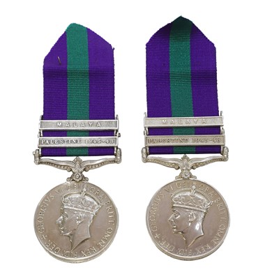 Lot 144 - Two George VI General Service medals