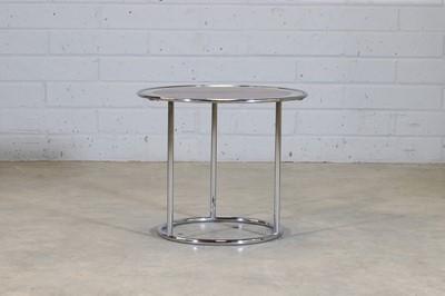 Lot 79 - A modernist chrome and glass centre table