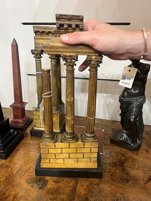 Lot 251 - A pair of carved Siena marble grand tour models