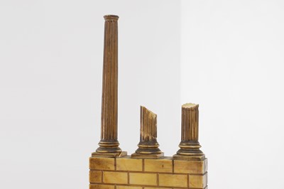 Lot 251 - A pair of carved Siena marble grand tour models