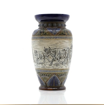 Lot 136 - A Doulton Lambeth stoneware vase