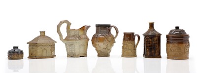 Lot 166 - A collection of salt-glazed stoneware items