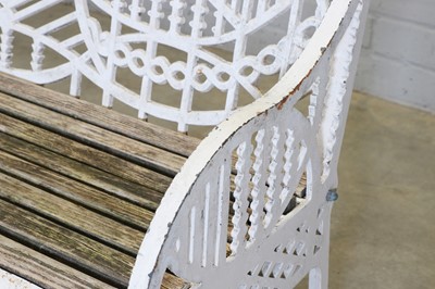 Lot 125 - A cast iron bench