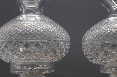 Lot 193 - A pair of Waterford Crystal glass 'Inishmaan' table lamps