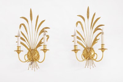Lot 198 - A pair of giltwood and composition wall lights by Leone Cei & Figli of Florence