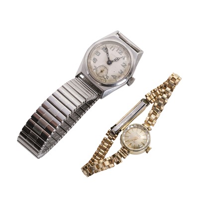 Lot 1511 - A stainless steel Vertex Allproof military style mechanical bracelet watch